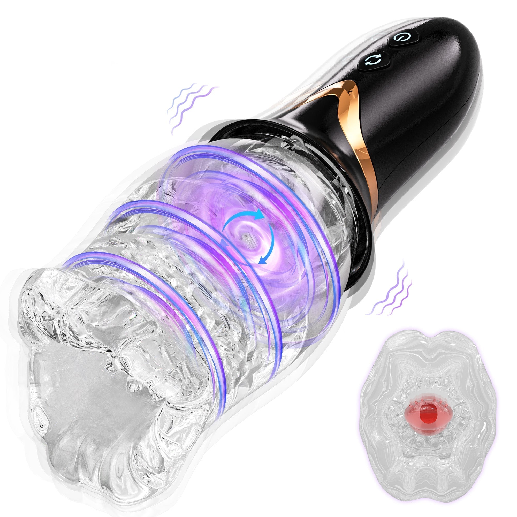 Elite 360° Rotierender Stroker – Vollspektrum-Vibrationstechnologie