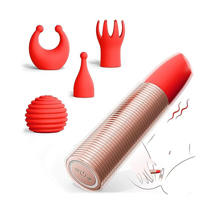 Vielseitiger klitoraler Massager - Austauschbare Hüllen für Wellness