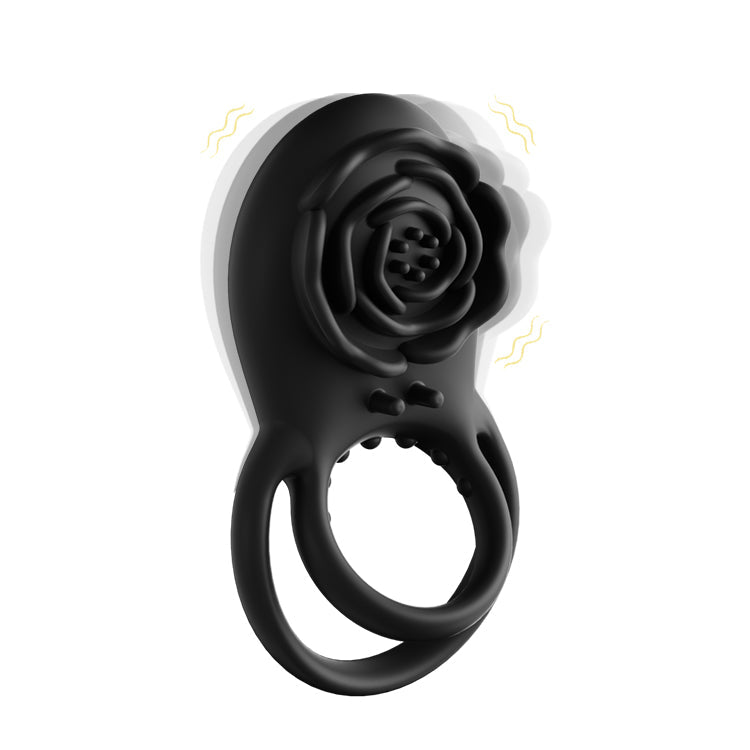 Bezaubernder Rosen-Leistungsring - Doppelte Stimulation Intimitätswerkzeug