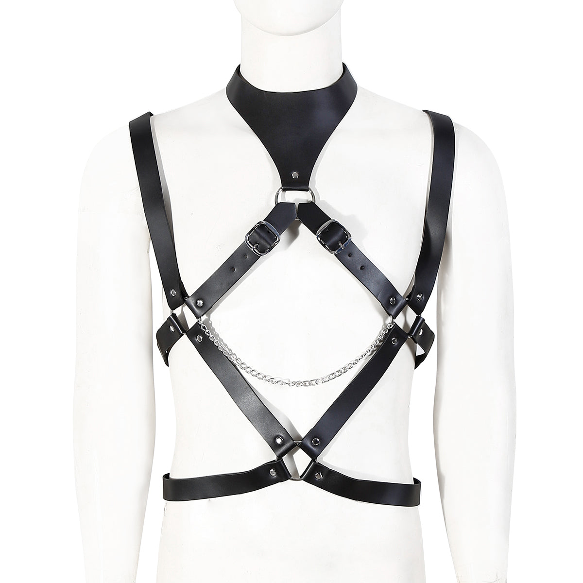 Elite verstellbares Leder-Fessel-Halsband - Ganzkörper-Sinnes-Spiel