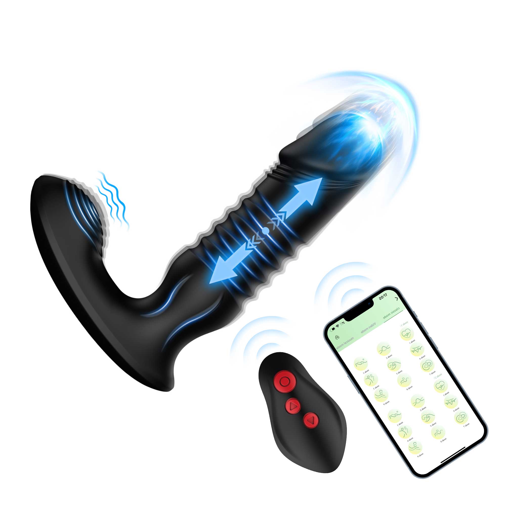 Professioneller Prostata-Massager - Fortschrittliche Stoß- & Vibrations-Technologie