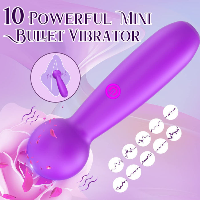 Diskreter 10-Modi Mini-Bullet-Massager - Tragbares persönliches Wellnessgerät