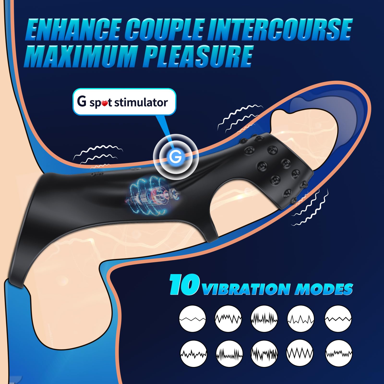 Dreifach-Vibrations-Performance-Ring - Fortschrittlicher Ausdauer- & Intimitäts-Booster