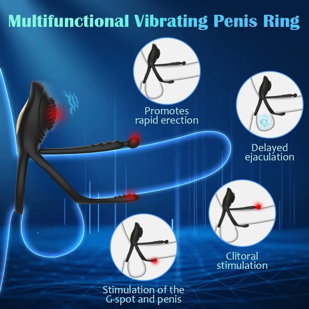 Fortschrittlicher 2-in-1 Performance-Ring – Zielgerichtete klitorale Stimulation