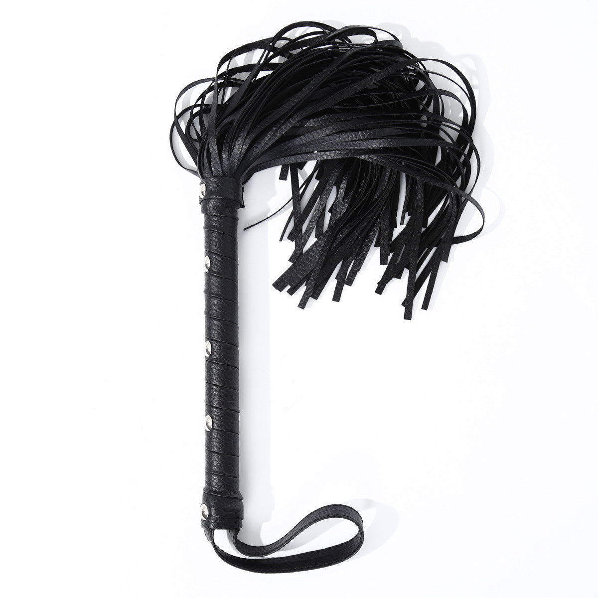 Elite Leder-Bondage-Peitsche - Stacheliger Griff-Flogger für Intimspiel