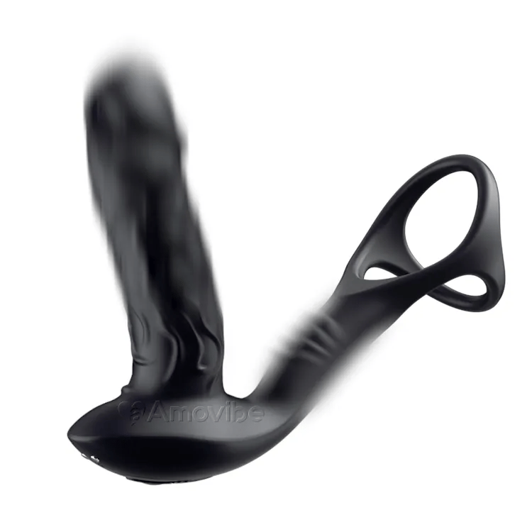 Wackelnder analer Wellness-Massager - Integrierter Leistungsring