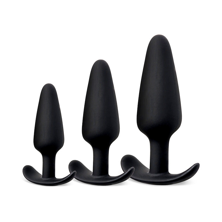 Elite 3-teiliges Anfänger-Anal-Wellness-Set - Gebogenes Basis-Komfort-Design