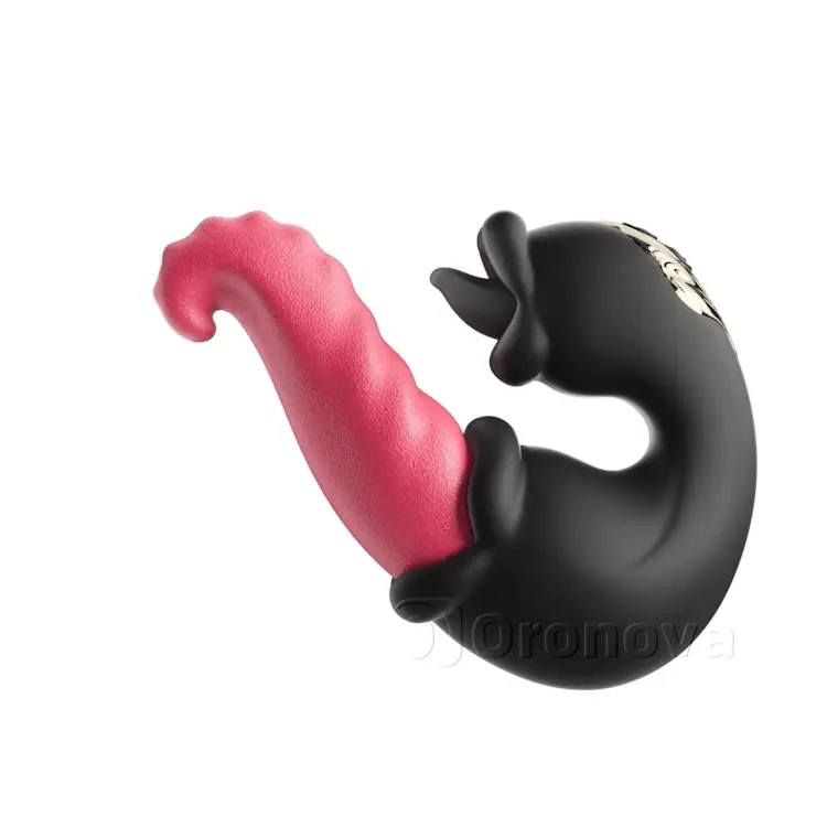 Elite Dual-Rosen-Massager - Stoßender Schaft & leckende Zungenstimulation