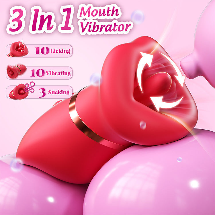 Ultimativer 3-in-1 Mund-Stil Massager - Saug- & Leckteknologie