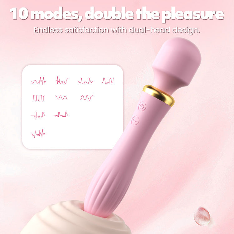 Luxuriöser Zauberstab-Massager - Integrierte Wärme- & Vibrations-Wellness