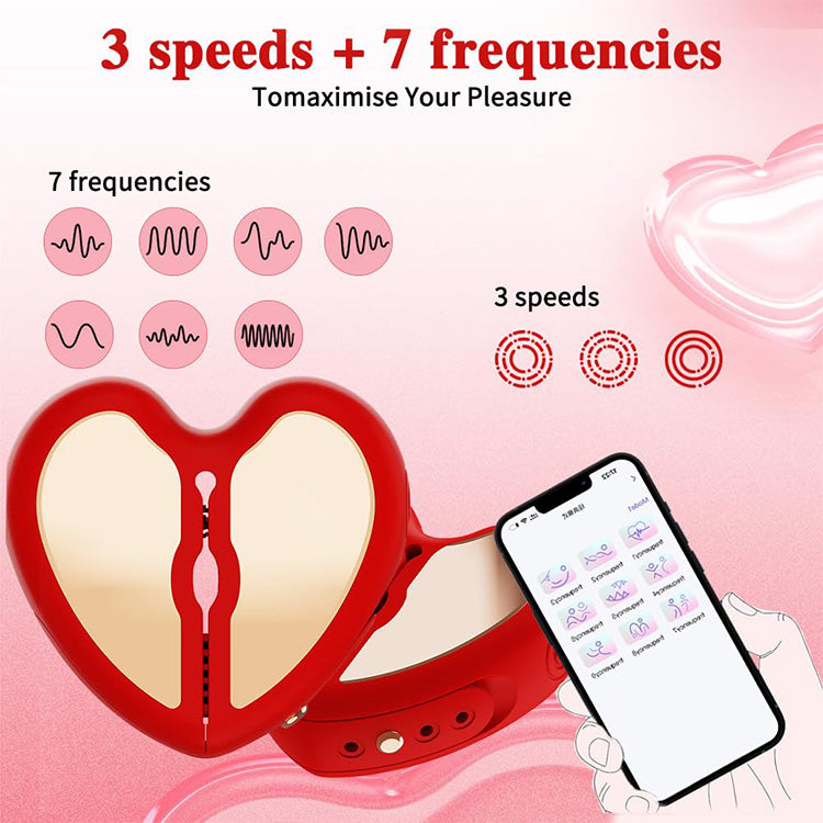Intelligente herzförmige Nippel-Massager - 10 Modi, App-gesteuert