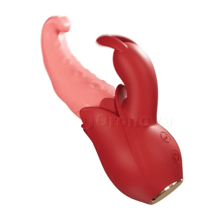 Flüsterleiser Zungenmassager mit 10 Modi - Dual-Punkt Intimstimulation