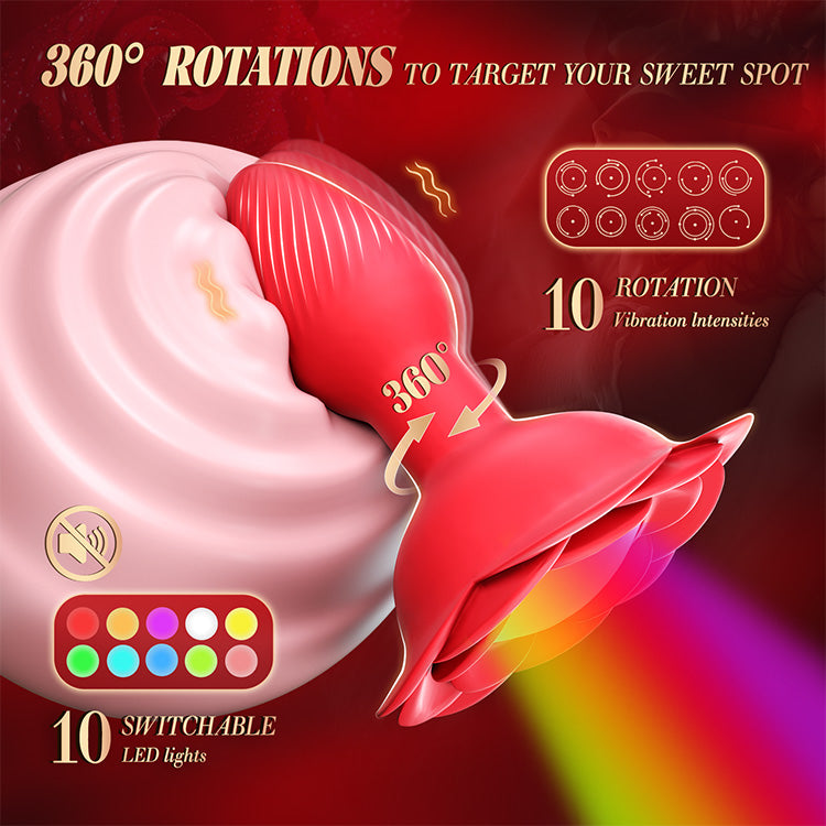 Ultimativer 360° rotierender Massager - LED-Lichter & kabellose Fernbedienung