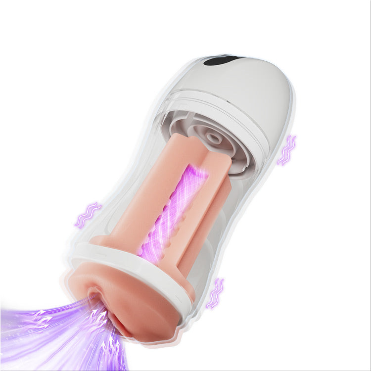 Freihändiger männlicher Performance-Stroker - 10-Modi Saug- & Vibrationsfunktion