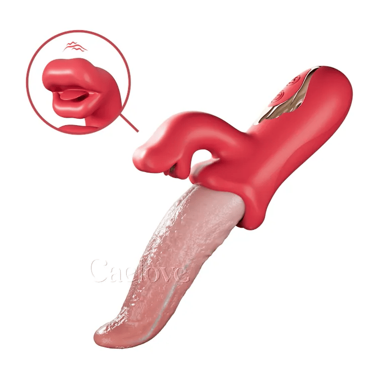 Leckzunge Vibrator mit realistischem Silikonschaft