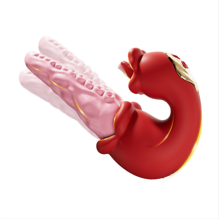 Kreativer 2-in-1 Oktopus-Massager - 10-Modi Zungenkitzel-Technologie