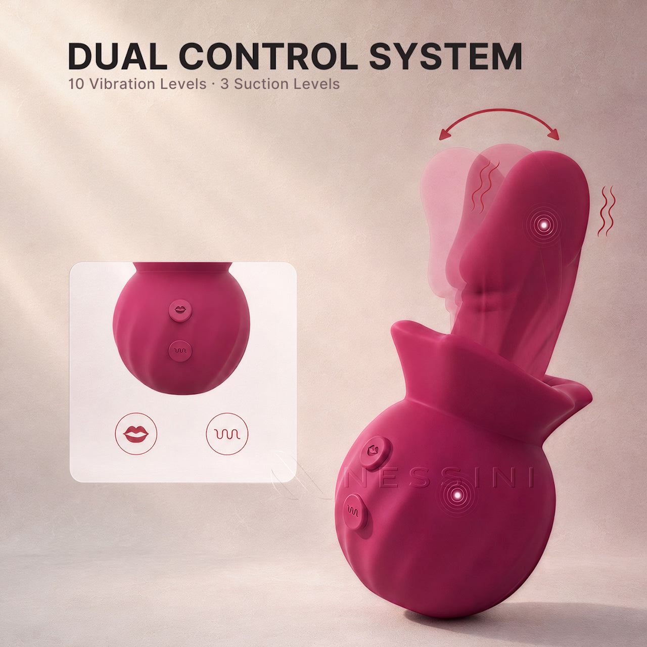 VelvetPulse Dual-Action Saug- & Vibrations-Personal-Massager