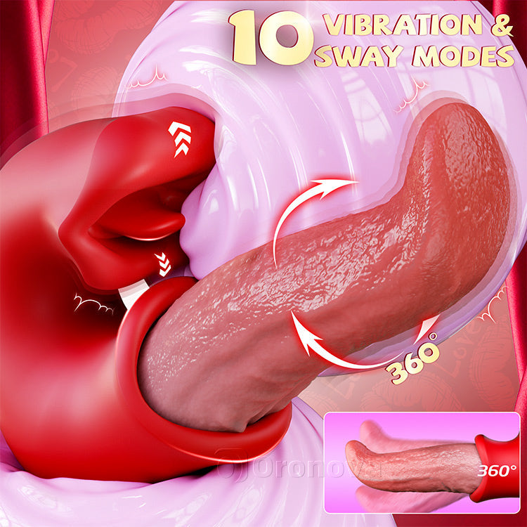 Ultimativer 3-in-1 Rosen-Massager - G-Punkt-, Klitoris- & Zungenstimulationswerkzeug