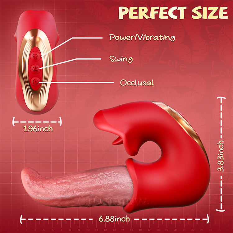 Ultimativer 3-in-1 Rosen-Massager - G-Punkt-, Klitoris- & Zungenstimulationswerkzeug