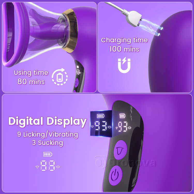 Premium 5-in-1 Saug-Massager - Fortschrittliche LCD-Anzeige-Technologie