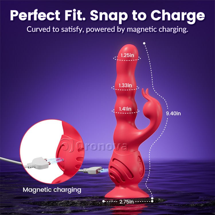 Freihändiger Saugnapf-Massager - Doppelte Stimulation Wasserdichtes Wellness