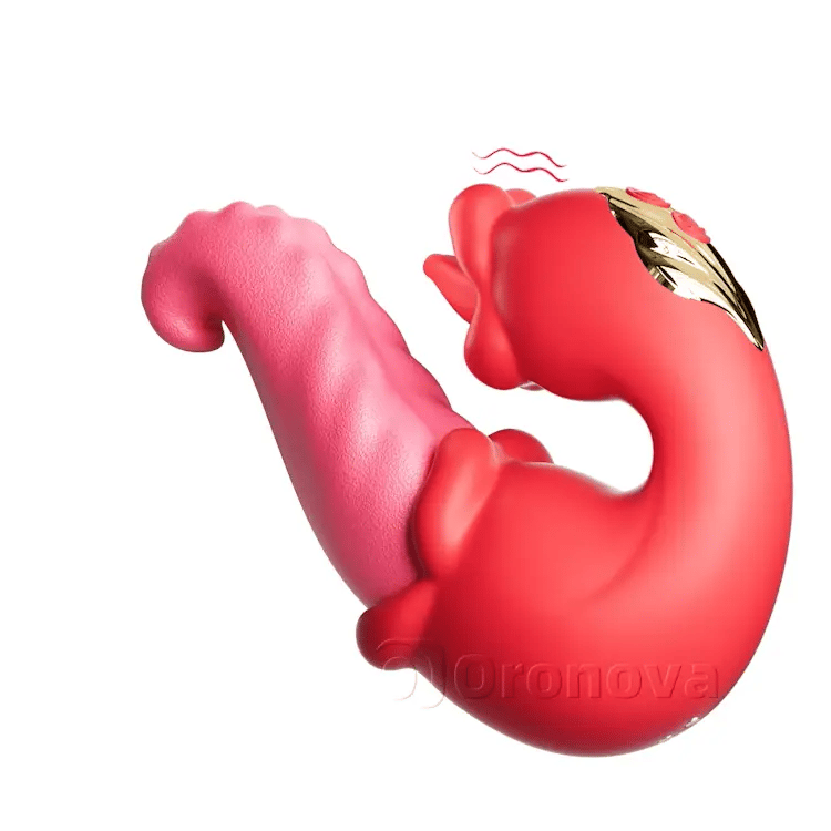 Zwillings-Rosen-Stossender Massager - Verführerisches Zungenkitzeln & Vibration