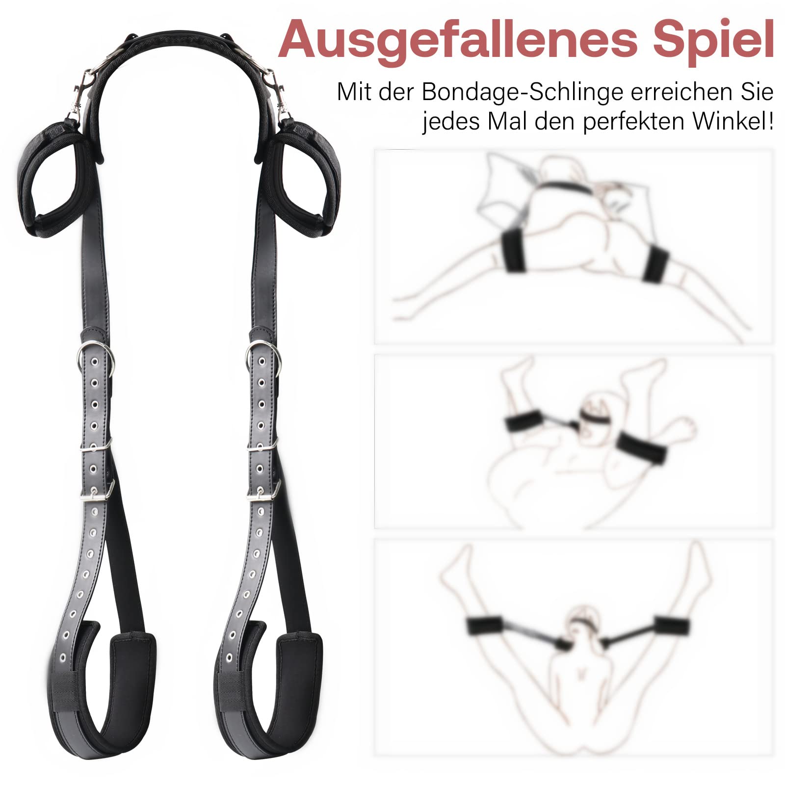 Professionelles verstellbares Fesselset - Fortgeschrittene Sinnes-Spiel-Essentials